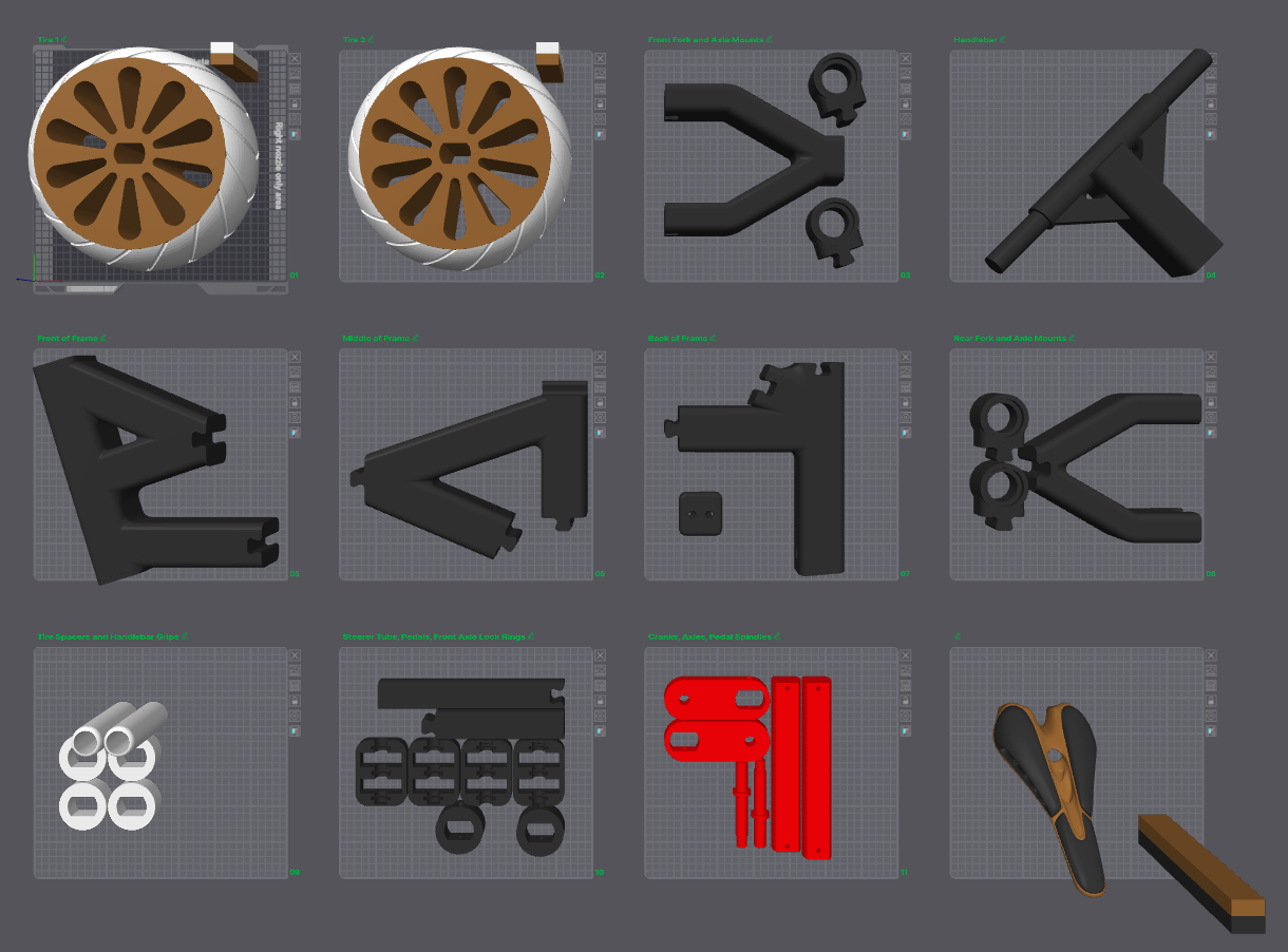 3D Printed Bike Files (v2)